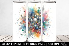 Colorful Watercolor Particles Stains | 20 Oz Tumbler Product Image 2
