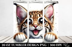 Colorful Lynx Peeking | 20 Oz Tumbler Product Image 2