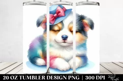 Colorful Cute Puppy Sleeping | 20 Oz Tumbler Product Image 2