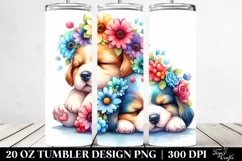 Colorful Cute Puppy Sleeping | 20 Oz Tumbler Product Image 2