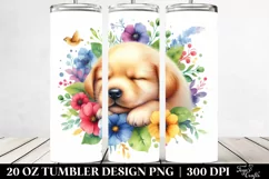 Colorful Cute Puppy Sleeping | 20 Oz Tumbler Product Image 2