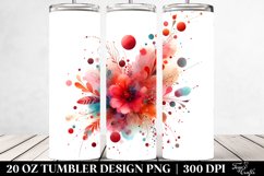 Colorful Redish Watercolor Particles | 20 Oz Tumbler Product Image 2
