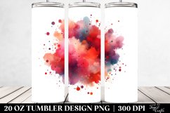 Colorful Redish Watercolor Particles | 20 Oz Tumbler Product Image 2