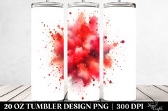 Colorful Redish Watercolor Particles | 20 Oz Tumbler Product Image 2
