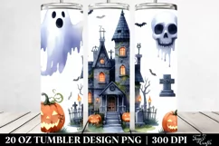 Simple Funny Halloween Clipart, 20 Oz Tumbler Product Image 2