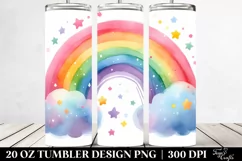 Colorful Simple Watercolor Rainbow | 20 Oz Tumbler Product Image 2