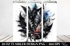 Colorful Black Watercolor Splash | 20 Oz Tumbler Product Image 2