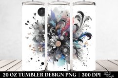 Colorful Black Watercolor Splash | 20 Oz Tumbler Product Image 2