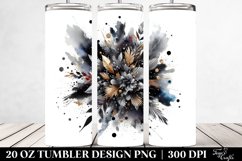 Colorful Black Watercolor Splash | 20 Oz Tumbler Product Image 2