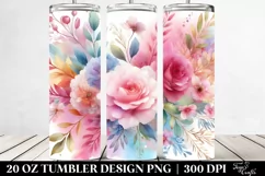 Colorful Pinkish Watercolor Background | 20 Oz Tumbler Product Image 2