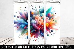 Colorful Watercolor Particles Splash | 20 Oz Tumbler Product Image 2