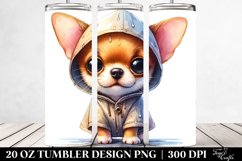 Running Cute Chihuahua, Transparent 20 Oz Tumbler Product Image 2