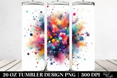 Colorful Watercolor Particles Splash | 20 Oz Tumbler Product Image 2