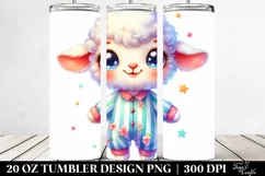 Vibrant Cute Baby Lamb Tumbler Product Image 2