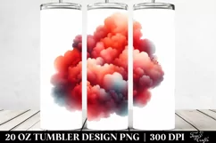 Colorful Redish Watercolor Cloud | 20 Oz Tumbler Product Image 2