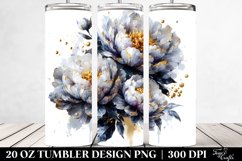 20 Oz Tumbler Sublimation | -Like Material Peonies with Product Image 2