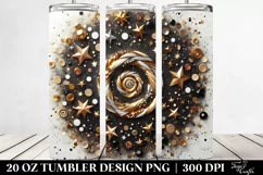 Colorful Black Glittery Background with Golden Foil | 20 Oz Product Image 2