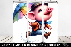 Cute Baby Pig Jumping PNG Product Image 2