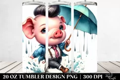 Cute Baby Pig Jumping PNG Product Image 2
