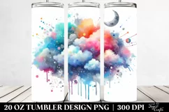 Colorful Watercolor Cloud | 20 Oz Tumbler Product Image 2