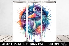 Magical Celestial Mushroom Sublimation Clipart Product Image 2