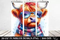 Silly Highland Cow Birthday Clipart Product Image 2
