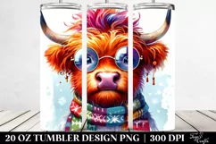 Silly Highland Cow Birthday Clipart Product Image 2