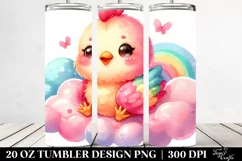 cute baby chicken smiling cloud | 20 oz Tumbler Product Image 2
