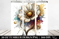 Abstract Wooden Anemone | 20 Oz Tumbler Product Image 2