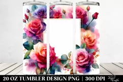 Abstract Vibrant Roses | 20 Oz Tumbler Product Image 2