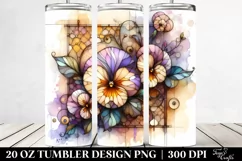 Wooden Pansy 20 Oz Tumbler Product Image 2