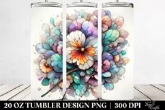 Stained Pansy Flower Summer 20 Oz Tumbler Product Image 2