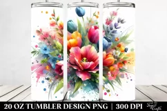 Colorful Tulip Bouquet | 20 Oz Tumbler Product Image 2