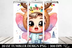Cute Winter Butterfly with Christmas Accessories PNG Product Image 2