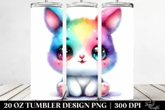 Vibrant Cute Baby Rabbit Tumbler Product Image 2