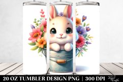 Vibrant Cute Baby Rabbit Tumbler Product Image 2