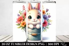 Vibrant Cute Baby Rabbit Tumbler Product Image 2