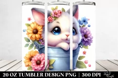 Vibrant Cute Baby Rabbit Tumbler Product Image 2