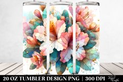 Wooden Stained Metallic Rhododendron Tumbler Product Image 2