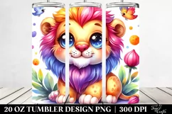 Cute Smiling Lion | 20 Oz Tumbler Product Image 2
