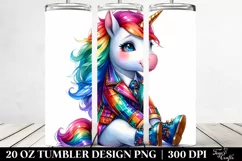 Cute Sitting Unicorn | 20 oz Tumbler Product Image 2