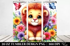 Cute Smiling Lion | 20 Oz Tumbler Product Image 2