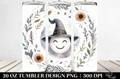 Boho Smiling Witch Watercolor Tumbler | 20 oz Tumbler Product Image 2