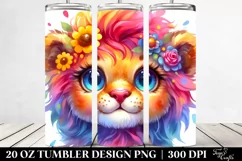 Cute Smiling Lion | 20 Oz Tumbler Product Image 2