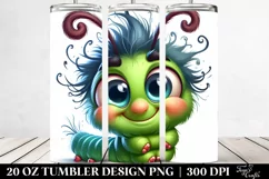 Cute Crazy Baby Caterpillar, Smiling | 20 Oz Tumbler Product Image 2