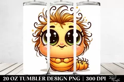 Cute Crazy Baby Caterpillar, Smiling | 20 Oz Tumbler Product Image 2