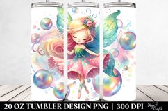 colorful cute fairy twirling in a bubble | 20 oz Tumbler Product Image 2