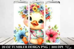 colorful smiling baby duck dressed | 20 oz Tumbler Product Image 2