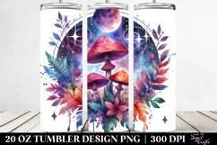 Magical Celestial Mushroom Clipart 20 Oz Tumbler Product Image 2