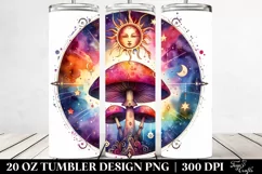 Magical Celestial Mushroom Clipart, Transparent 20 Oz Product Image 2